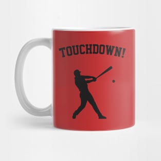 Touchdown! Funny Baseball Batter Silhouette Mug